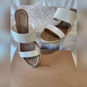 Coldwater Creek Cream Espadrille Sandals